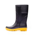 Bota de PVC sin Puntera – Negra con suela amarilla - Imagen 3