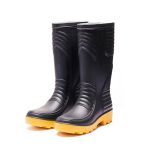 Bota de PVC sin Puntera – Negra con suela amarilla - Imagen 4