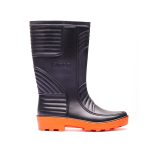 Bota de PVC sin Puntera – Negra con suela naranja - Imagen 2