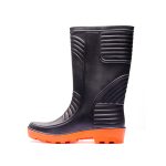 Bota de PVC sin Puntera – Negra con suela naranja - Imagen 3