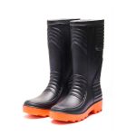 Bota de PVC sin Puntera – Negra con suela naranja - Imagen 4