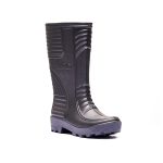 Bota de PVC sin Puntera – Negra con suela negra