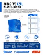Bota de PVC para Niños – Azul Corte Bajo - Imagen 5