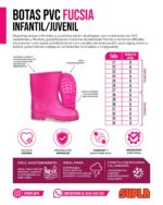 Bota de PVC para Niños – Rosa Corte Bajo - Imagen 3