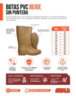 Bota de PVC sin Puntera – Beige - Imagen 5