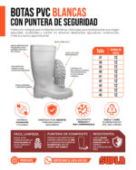Bota de PVC con Puntera Composite – Blanca - Imagen 5